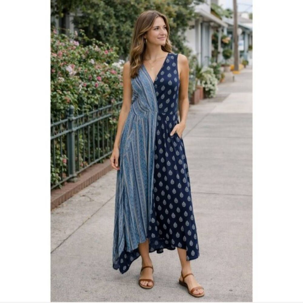 Anthropologie Maeve Eclipsed Midi Wrap Dress